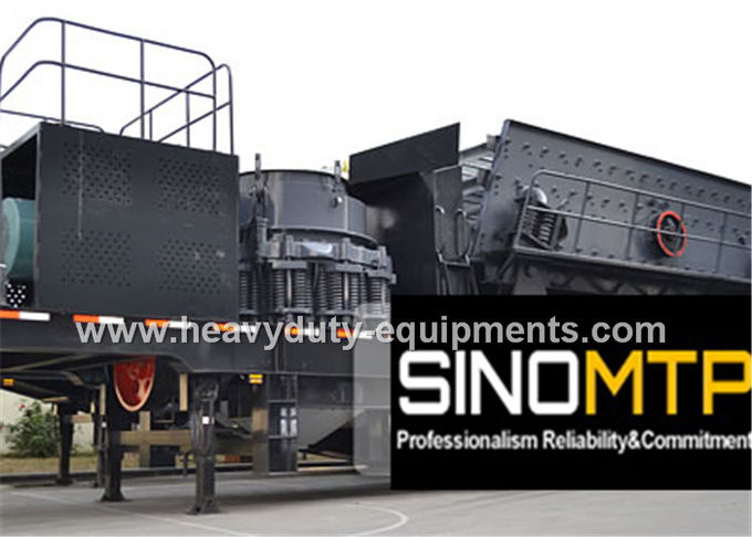 Mobile Cone Stone Crusher Machine Three - Spindle with 4-30 kw Vibrating Screen
