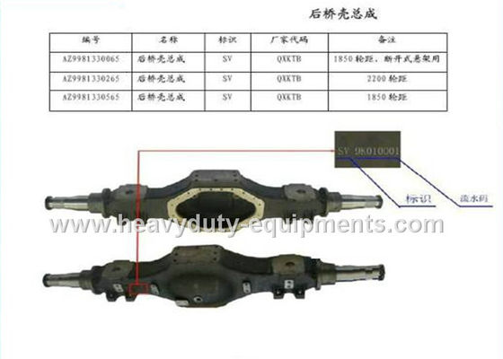 চীন sinotruk spare part jackshaft shell part number AZ9981330066 with warranty সরবরাহকারী